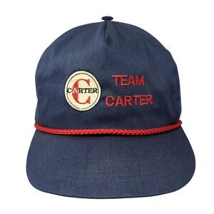 Team Carter Snapback Rope Hat Blue One Size Adjustable Embroidered